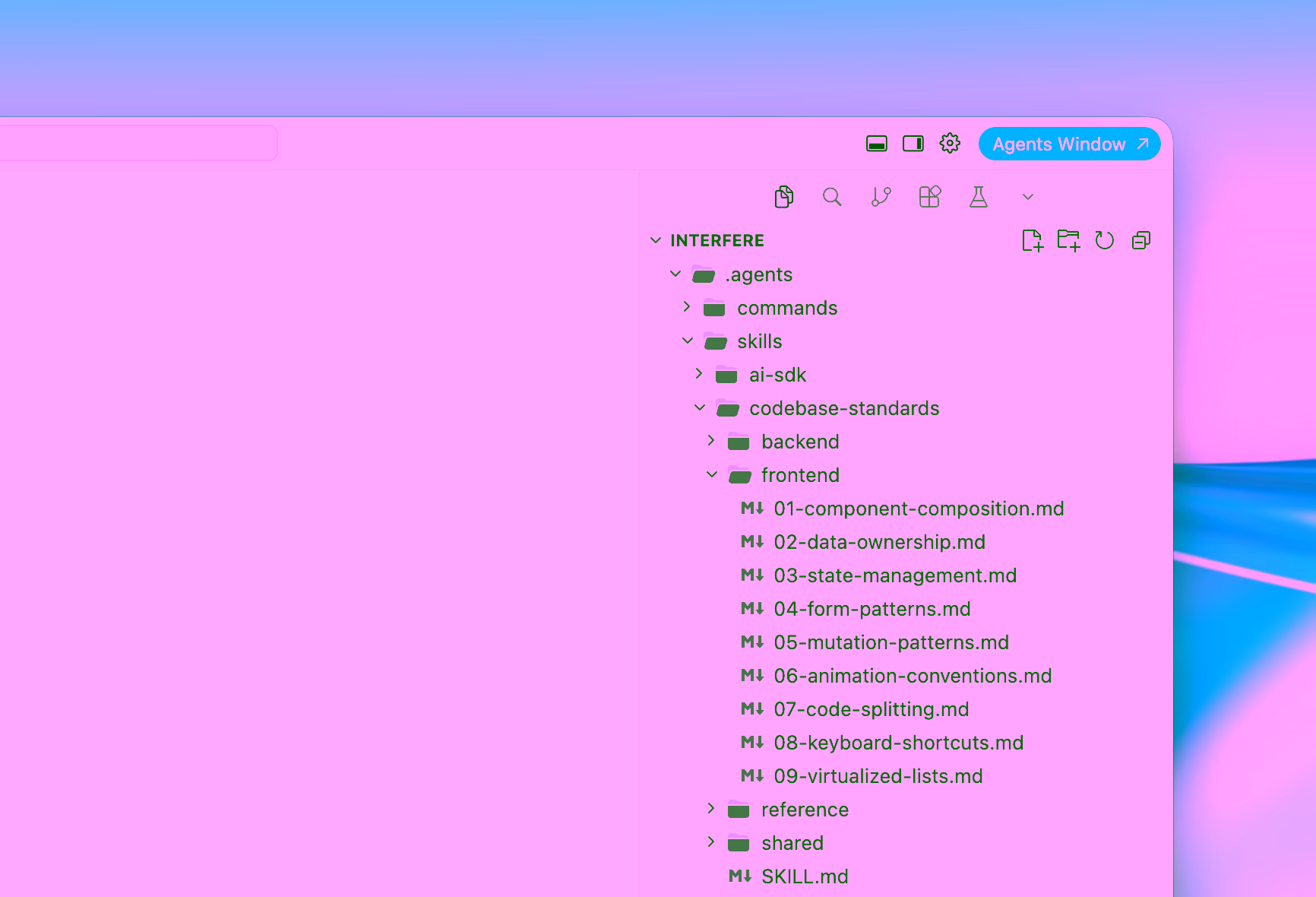 Codebase standards skill and interfere-review command