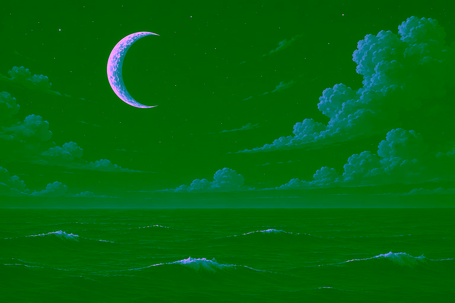 Sea at night
